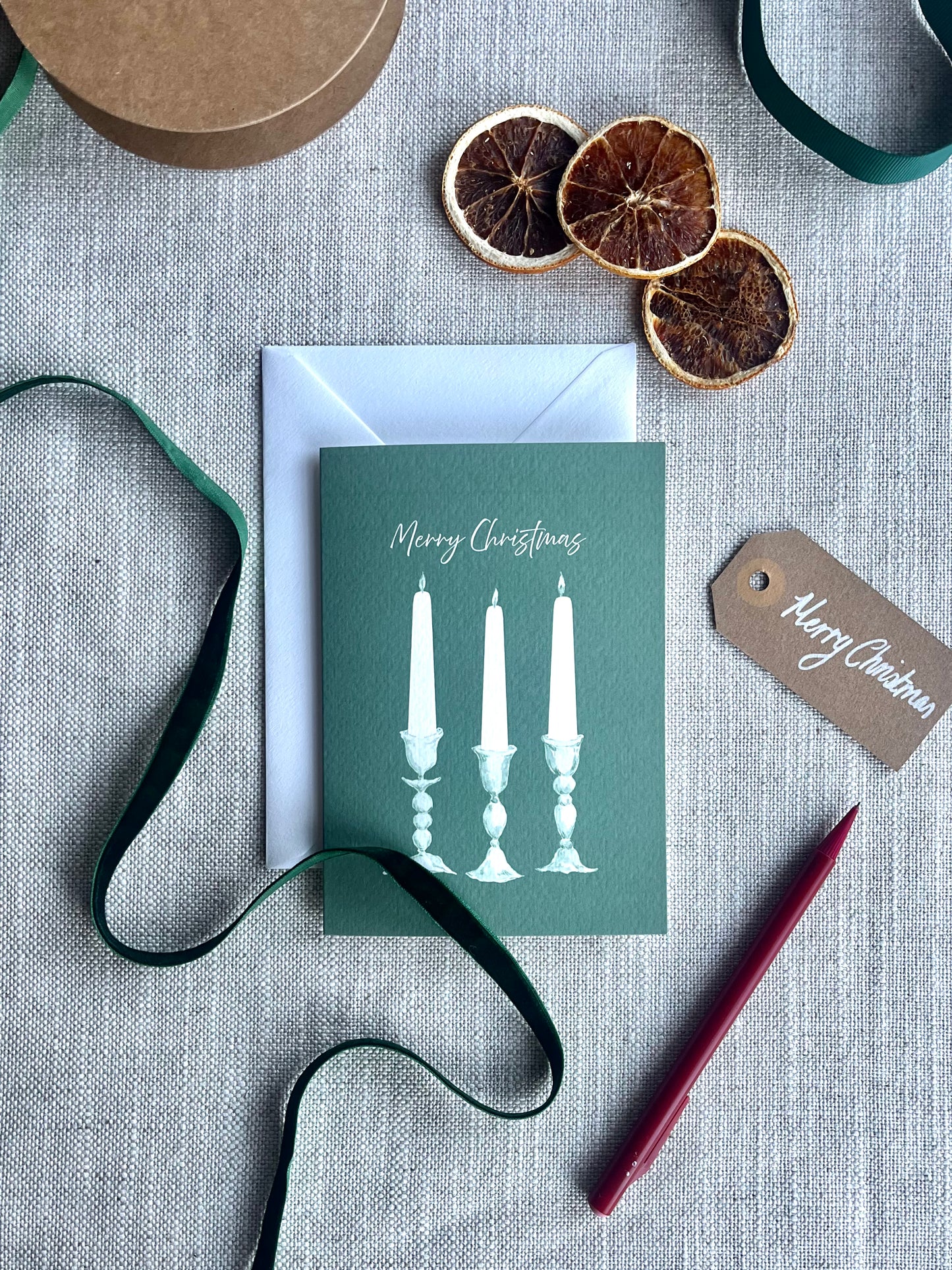 A6 Candle Christmas Card