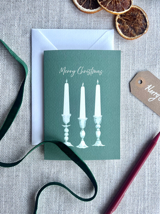 A6 Candle Christmas Card
